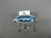 ESTATE 1.56CT DIAMOND & AAA OVAL BLUE TOPAZ 14KT WHITE GOLD HALO FILIGREE RING