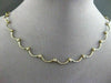 ESTATE .80CT DIAMOND 14KT W&Y GOLD SEMI CIRCLE FLOATING NECKLACE AMAZING #1689