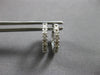 ESTATE SMALL .20CT DIAMOND 14KT WHITE GOLD FILIGREE HUGGIE HOOP EARRINGS #27900