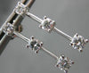 ESTATE .88CT DIAMOND 14KT WHITE GOLD PAST PRESENT FUTURE HANGING EARRINGS #14438