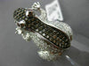 LARGE 5.8CT WHITE & FANCY COLOR DIAMOND & PINK SAPPHIRE 18K WHITE GOLD FROG RING
