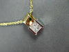 ESTATE .28CT PRINCESS DIAMOND 14KT WHITE & YELLOW GOLD FLOATING PENDANT #11597