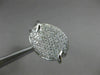 ESTATE WIDE .56CT ROUND DIAMOND 18K WHITE GOLD 3D OVAL WAVE PAVE FUN RING FG VVS