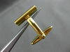 ESTATE 14KT YELLOW GOLD 3D RECTANGULAR MATTE CUFF LINKS 22mm X 7mm SHARP!