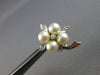 LARGE .20CT DIAMOND & AAA SOUTH SEA PEARL 14K WHITE GOLD CLIP ON EARRINGS #27925