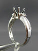 ESTATE .92CT DIAMOND ROUND & BAGUETTE 18KT WHITE GOLD SEMI MOUNT ENGAGMENT RING