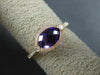 ESTATE 1.28CT DIAMOND & AAA AMETHYST 14KT ROSE GOLD SEMI ETERNITY FILIGREE RING