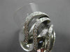 ESTATE MASSIVE 1.08CT DIAMOND 18KT WHITE GOLD 3D MULTI ROW COCKTAIL FUN RING