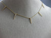 ESTATE .15CT DIAMOND 14KT YELLOW GOLD 3D CLASSIC BY THE YARD SPIKY FUN NECKLACE