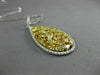 ESTATE EXTRA LARGE 4.48CT WHITE & FANCY YELLOW DIAMOND 18KT 2 TONE GOLD PENDANT