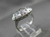 ANTIQUE .65CT ROUND DIAMOND 14KT WHITE GOLD FILIGREE ETOILE MATTE RING #21031
