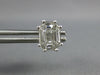 LARGE 1.09CT DIAMOND 18K WHITE GOLD MULTI SHAPE INVISIBLE OCTAGON STUD EARRINGS