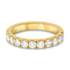 1.0CT DIAMOND 14KT YELLOW GOLD 3D ROUND SEMI ETERNITY WEDDING ANNIVERSARY RING