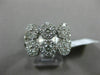 ESTATE WIDE 1.24CT DIAMOND 18KT WHITE GOLD 3D MULTI FLOWER FILIGREE FUN RING VVS