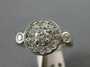 ANTIQUE WIDE .63CT DIAMOND 14KT WHITE GOLD CIRCLE FILIGREE COCKTAIL RING #16169