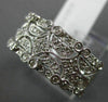 ESTATE WIDE .33CT DIAMOND 14K WHITE GOLD OPEN FILIGREE MILGRAIN ANNIVERSARY RING