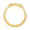 LARGE 1.0CT DIAMOND 14KT YELLOW GOLD ROUND MULTI ROW ETOILE FUN ANNIVERSARY RING