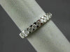 ESTATE .36CT DIAMOND 14KT WHITE GOLD 9 STONE SEMI BEZEL ANNIVERSARY RING #5456