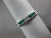 ESTATE .44CT DIAMOND & AAA EMERALD 14K WHITE GOLD SEMI ETERNITY ANNIVERSARY RING