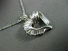 ESTATE .36CT DIAMOND 14KT WHITE GOLD FANCY FLOATING OPEN HEART PENDANT #10803