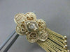 ANTIQUE DIAMOND FILIGREE HANGING TASSEL 14KT YELLOW GOLD EARRINGS 37MM #21291