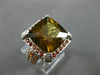 ESTATE MASSIVE 3.0CTW DIAMOND SAPPHIRE & QUARTZ 14KT WHITE GOLD ENGAGEMENT RING