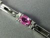 ESTATE 5.66CT DIAMOND & EXTRA FACET PINK SAPPHIRE 14K WHITE GOLD TENNIS BRACELET