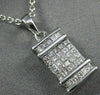 ESTATE .40CT DIAMOND 14KT WHITE GOLD PRINCES CUT RECTANGULAR PENDANT #15435