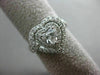 ESTATE 1.23CT ROUND & HEART DIAMOND 18KT WHITE GOLD HEART SHAPE DOUBLE HALO RING