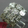 ESTATE LARGE 2.01CT DIAMOND 18KT WHITE GOLD 3D MULTI ROW SQUARE ANNIVERSARY RING