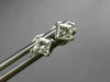 ESTATE .48CT PRINCESS CUT DIAMOND 14K WHITE GOLD 3D CLASSIC STUD EARRINGS #22068