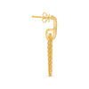 .41CT DIAMOND 14KT YELLOW GOLD 3D OPEN OVAL CUBAN LOVE KNOT FUN HANGING EARRINGS