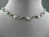 ESTATE 1.20CT DIAMOND 14KT WHITE GOLD FLOATING WAVE BY THE YARD NECKLACE #7219