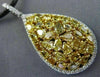 EXTRA LARGE 4.62CT WHITE & INTENSE YELLOW DIAMOND 18K TWO TONE GOLD LOVE PENDANT