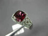ESTATE WIDE 3.0CT DIAMOND & AAA RHODOLITE 14K ROSE GOLD INFINITY ENGAGEMENT RING