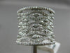 ESTATE WIDE 1.03CT DIAMOND 14KT WHITE GOLD MULTI ROW OPEN FILIGREE COCKTAIL RING