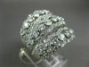 ESTATE EXTRA LARGE 3.75CT DIAMOND 18KT WHITE GOLD MULTI ROW ETOILE COCKTAIL RING