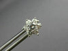 ESTATE .94CT DIAMOND 14KT WHITE GOLD CLASSIC STAR FLOWER CLUSTER EARRINGS #21017