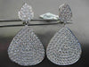 ESTATE MASSIVE 5.59CT DIAMOND 18KT WHITE GOLD DOUBLE PEAR SHAPE HANGING EARRINGS