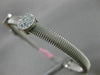 ESTATE .60CT DIAMOND 14KT WHITE GOLD 3D CIRCULAR MESH FLEXIBLE BANGLE BRACELET