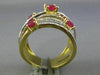 LARGE 2.43CT DIAMOND & AAA RUBY 14KT YELLOW GOLD CRISS CROSS ANNIVERSARY RING