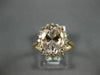 ESTATE LARGE 2.96CT DIAMOND & AAA MORGANITE 14KT ROSE GOLD OVAL ENGAGEMENT RING