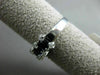 ESTATE WIDE 1.92CT DIAMOND & SAPPHIRE 14K WHITE GOLD 3D 5 STONE ANNIVERSARY RING