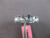 7.79CT AAA AQUAMARINE 14KT WHITE GOLD 3D CLASSIC OVAL ETERNITY ANNIVERSARY RING