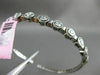 ESTATE .60CT DIAMOND 14KT WHITE GOLD 3D 9 STONE ETOILE FLEXIBLE BANGLE BRACELET
