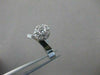 ESTATE .36CTW DIAMOND FLOWER CLUSTER 18KT WHITE GOLD HUGGIE POST EARRINGS #21306