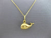 ESTATE 14K YELLOW GOLD 3D CLASSIC HANDCRAFTED BABY WHALE FLOATING PENDANT #25066