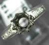 ESTATE .30CT DIAMOND 18KT WHITE GOLD 3D ROUND SEMI MOUNT ENGAGEMENT RING #8990