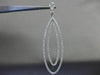 ESTATE EXTRA LARGE 5.75CT DIAMOND 14KT WHITE GOLD JOURNEY DROP HANGING EARRINGS