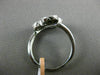 ESTATE WIDE .69CT DIAMOND & AAA SAPPHIRE 14KT WHITE GOLD TRIANGULAR CIRCLE RING